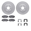 4512-03138 Geospec Brake Rotors w/5000 Advanced Brake Pads Kit & Hardware, 2009-2011 Kia/Hyundai/Genesis, Position: Front - image 1