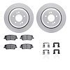 4512-03144 Geospec Brake Rotors w/5000 Advanced Brake Pads Kit & Hardware, 2011-2017 Kia/Hyundai/Genesis, Position: Rear - image 1