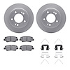 4512-03147 Geospec Brake Rotors w/5000 Advanced Brake Pads Kit & Hardware, Fits Select Kia/Hyundai/Genesis, Position: Rear