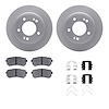 4512-03149 Geospec Brake Rotors w/5000 Advanced Brake Pads Kit & Hardware, Fits Select Kia/Hyundai/Genesis, Position: Rear - image 1