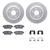 4512-03156 Geospec Brake Rotors w/5000 Advanced Brake Pads Kit & Hardware, 2010-2017 Kia/Hyundai/Genesis, Position: Rear
