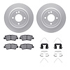 4512-03162 Geospec Brake Rotors w/5000 Advanced Brake Pads Kit & Hardware, Fits Select Kia/Hyundai/Genesis, Position: Rear - image 1