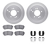 4512-03167 Geospec Brake Rotors w/5000 Advanced Brake Pads Kit & Hardware, 2010-2016 Kia/Hyundai/Genesis, Position: Rear - image 1