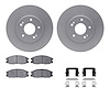 4512-03168 Geospec Brake Rotors w/5000 Advanced Brake Pads Kit & Hardware, 2001-2006 Kia/Hyundai/Genesis, Position: Front - image 1