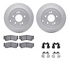4512-03169 Geospec Brake Rotors w/5000 Advanced Brake Pads Kit & Hardware, 2007-2009 Kia/Hyundai/Genesis, Position: Rear - image 1