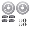 4512-03171 Geospec Brake Rotors w/5000 Advanced Brake Pads Kit & Hardware, 2007-2012 Kia/Hyundai/Genesis, Position: Rear - image 1