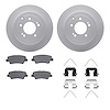 4512-03176 Geospec Brake Rotors w/5000 Advanced Brake Pads Kit & Hardware, Fits Select Kia/Hyundai/Genesis, Position: Rear - image 1