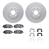 4512-03179 Geospec Brake Rotors w/5000 Advanced Brake Pads Kit & Hardware, 2013-2019 Kia/Hyundai/Genesis, Position: Front