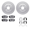 4512-03182 Geospec Brake Rotors w/5000 Advanced Brake Pads Kit & Hardware, Fits Select Kia/Hyundai/Genesis, Position: Front - image 1
