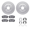4512-03184 Geospec Brake Rotors w/5000 Advanced Brake Pads Kit & Hardware, Fits Select Kia/Hyundai/Genesis, Position: Front - image 1