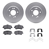 4512-03185 Geospec Brake Rotors w/5000 Advanced Brake Pads Kit & Hardware, Fits Select Kia/Hyundai/Genesis, Position: Front - image 1