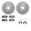 4512-03186 Geospec Brake Rotors w/5000 Advanced Brake Pads Kit & Hardware, Fits Select Kia/Hyundai/Genesis, Position: Rear - image 1