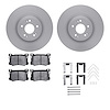 4512-03189 Geospec Brake Rotors w/5000 Advanced Brake Pads Kit & Hardware, 2018-2020 Kia/Hyundai/Genesis, Position: Front - image 1