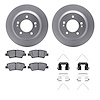 4512-03190 Geospec Brake Rotors w/5000 Advanced Brake Pads Kit & Hardware, Fits Select Kia/Hyundai/Genesis, Position: Rear - image 1