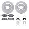 4512-03191 Geospec Brake Rotors w/5000 Advanced Brake Pads Kit & Hardware, Fits Select Kia/Hyundai/Genesis, Position: Rear - image 1