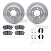 4512-03192 Geospec Brake Rotors w/5000 Advanced Brake Pads Kit & Hardware, Fits Select Kia/Hyundai/Genesis, Position: Rear - image 1