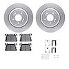 4512-10004 Geospec Brake Rotors w/5000 Advanced Brake Pads Kit & Hardware, 2017-2020 Kia/Hyundai/Genesis, Position: Rear - image 1