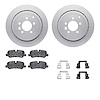 4512-11042 Geospec Brake Rotors w/5000 Advanced Brake Pads Kit & Hardware, 2005-2016 Land Rover, Position: Rear - image 1