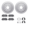 4512-11043 Geospec Brake Rotors w/5000 Advanced Brake Pads Kit & Hardware, 2010-2013 Land Rover, Position: Rear - image 1