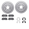 4512-11051 Geospec Brake Rotors w/5000 Advanced Brake Pads Kit & Hardware, 2006-2012 Land Rover, Position: Rear - image 1