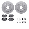 4512-11053 Geospec Brake Rotors w/5000 Advanced Brake Pads Kit & Hardware, 2010-2012 Land Rover, Position: Rear - image 1