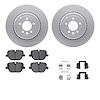 4512-11056 Geospec Brake Rotors w/5000 Advanced Brake Pads Kit & Hardware, 2010-2013 Land Rover, Position: Rear - image 1