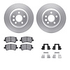 4512-11059 Geospec Brake Rotors w/5000 Advanced Brake Pads Kit & Hardware, 2012-2015 Land Rover, Position: Rear - image 1