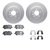 4512-11066 Geospec Brake Rotors w/5000 Advanced Brake Pads Kit & Hardware, 2014-2017 Land Rover, Position: Rear - image 1
