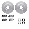 4512-11067 Geospec Brake Rotors w/5000 Advanced Brake Pads Kit & Hardware, Fits Select Land Rover, Position: Rear - image 1