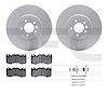 4512-11073 Geospec Brake Rotors w/5000 Advanced Brake Pads Kit & Hardware, 2018-2021 Land Rover, Position: Front - image 1