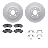 4512-13043 Geospec Brake Rotors w/5000 Advanced Brake Pads Kit & Hardware, 1997-2001 Subaru, Position: Front - image 1