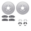 4512-13045 Geospec Brake Rotors w/5000 Advanced Brake Pads Kit & Hardware, 1998-2003 Subaru, Position: Rear - image 1
