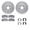 4512-13047 Geospec Brake Rotors w/5000 Advanced Brake Pads Kit & Hardware, 1990-1996 Subaru, Position: Front - image 1