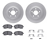 4512-13048 Geospec Brake Rotors w/5000 Advanced Brake Pads Kit & Hardware, 1997-2002 Subaru, Position: Front - image 1