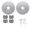 4512-13054 Geospec Brake Rotors w/5000 Advanced Brake Pads Kit & Hardware, 2003-2004 Subaru, Position: Rear - image 1