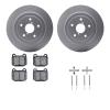 4512-13058 Geospec Brake Rotors w/5000 Advanced Brake Pads Kit & Hardware, 2005-2007 Subaru, Position: Rear - image 1