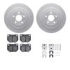 4512-13061 Geospec Brake Rotors w/5000 Advanced Brake Pads Kit & Hardware, 2006-2007 Subaru, Position: Rear - image 1