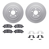 4512-13062 Geospec Brake Rotors w/5000 Advanced Brake Pads Kit & Hardware, 2005-2009 Subaru, Position: Rear - image 1