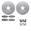 4512-13063 Geospec Brake Rotors w/5000 Advanced Brake Pads Kit & Hardware, 2005-2009 Subaru, Position: Rear - image 1