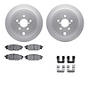 4512-13064 Geospec Brake Rotors w/5000 Advanced Brake Pads Kit & Hardware, 2008-2015 Subaru, Position: Rear - image 1
