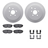 4512-13066 Geospec Brake Rotors w/5000 Advanced Brake Pads Kit & Hardware, Fits Select Multiple Makes/Models, Position: Rear