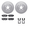 4512-13072 Geospec Brake Rotors w/5000 Advanced Brake Pads Kit & Hardware, 2014-2018 Subaru, Position: Rear - image 1