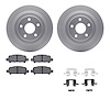 4512-13074 Geospec Brake Rotors w/5000 Advanced Brake Pads Kit & Hardware, 2000-2006 Subaru, Position: Rear - image 1