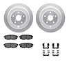 4512-13082 Geospec Brake Rotors w/5000 Advanced Brake Pads Kit & Hardware, 2006-2014 Subaru, Position: Rear - image 1