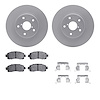4512-13091 Geospec Brake Rotors w/5000 Advanced Brake Pads Kit & Hardware, Fits Select Subaru, Position: Front - image 1
