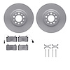 4512-16004 Geospec Brake Rotors w/5000 Advanced Brake Pads Kit & Hardware, 2017-2021 Alfa Romeo, Position: Front