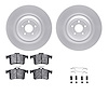 4512-20054 Geospec Brake Rotors w/5000 Advanced Brake Pads Kit & Hardware, 2010-2017 Jaguar, Position: Rear - image 1