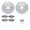 4512-20057 Geospec Brake Rotors w/5000 Advanced Brake Pads Kit & Hardware, 2006-2008 Jaguar, Position: Rear - image 1