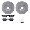 4512-20059 Geospec Brake Rotors w/5000 Advanced Brake Pads Kit & Hardware, Fits Select Jaguar, Position: Front