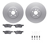 4512-20070 Geospec Brake Rotors w/5000 Advanced Brake Pads Kit & Hardware, 2017-2019 Multiple Makes/Models, Position: Front